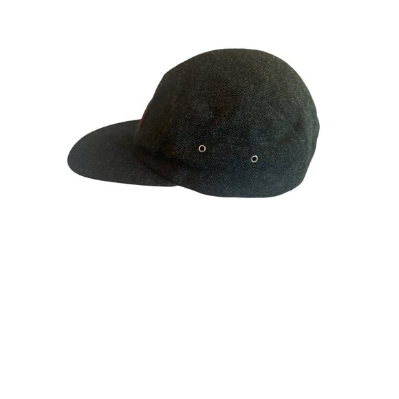 Skyed Black Wool Blend Adjustable Strapback Hat - Picture 3 of 7
